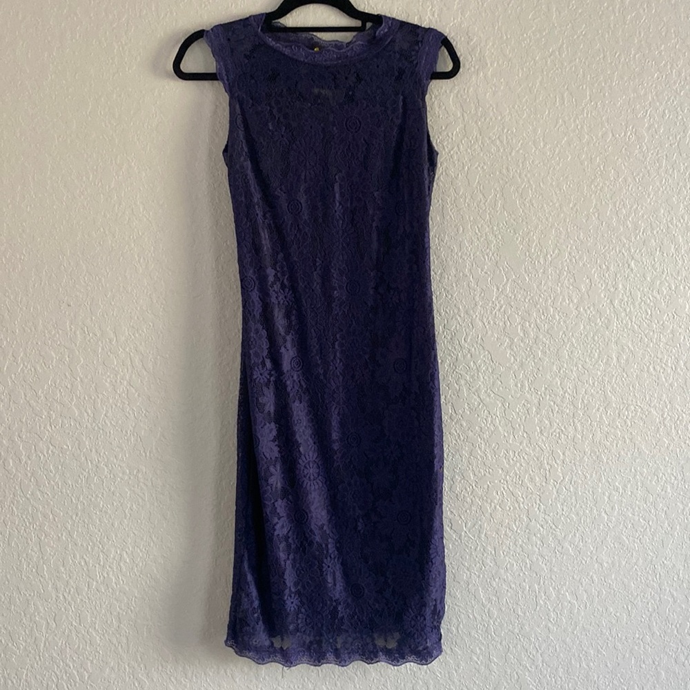Navy Blue Lace dress with matching lining